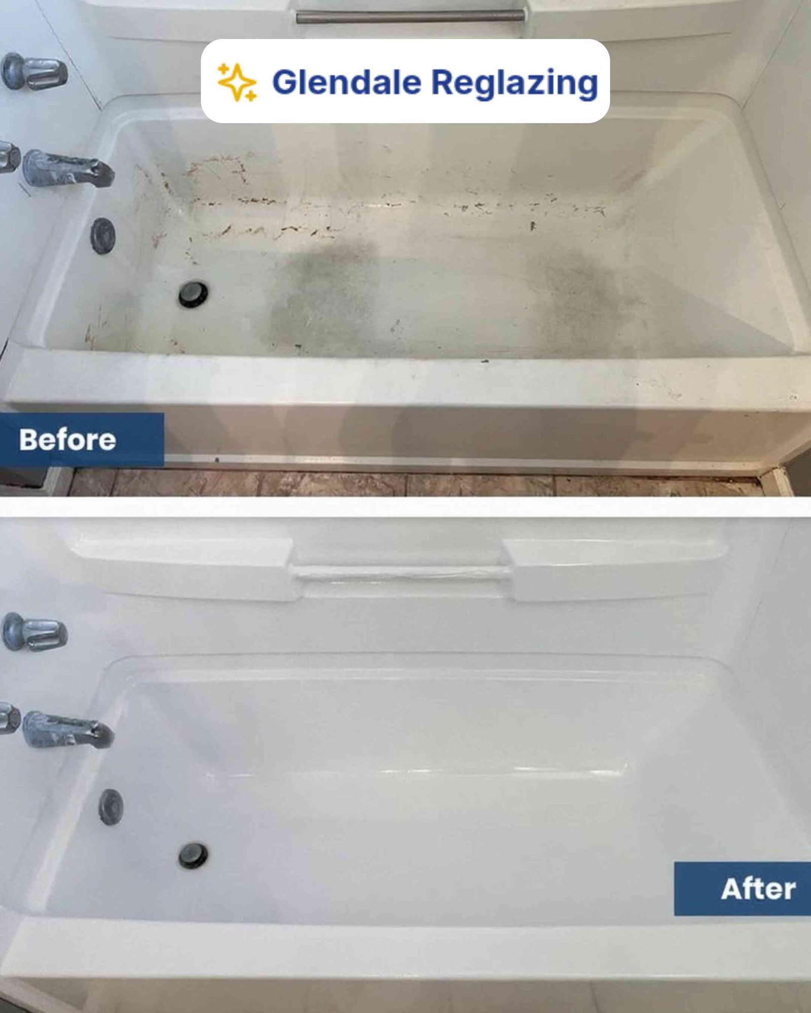 Fiberglass bathtub reglazing