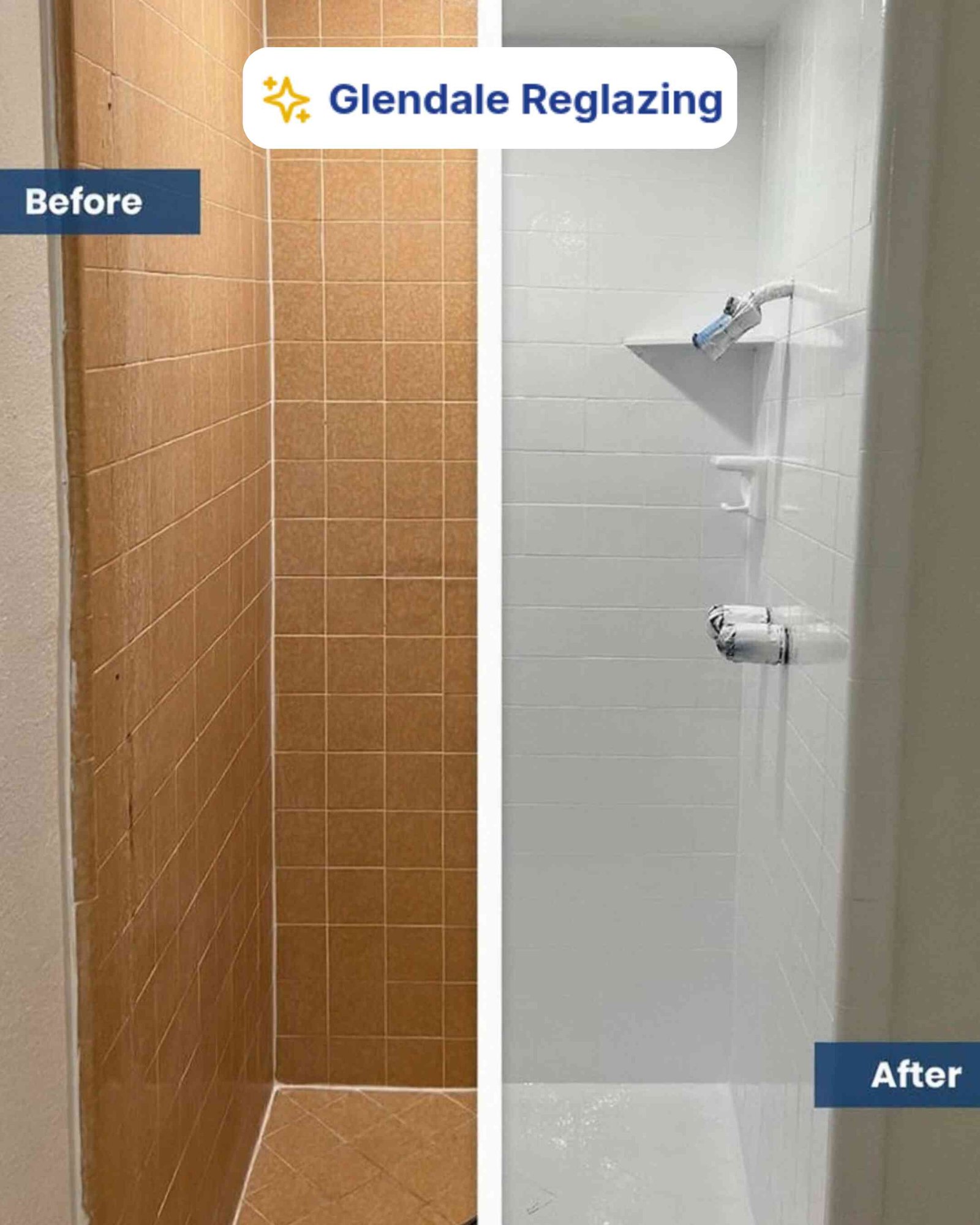 Tile shower reglazing